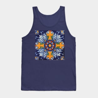 Mandala mexican talavera tile ceramic mosaic Tank Top